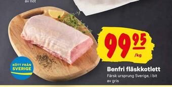 City Gross Benfri fläskkotlett erbjuda