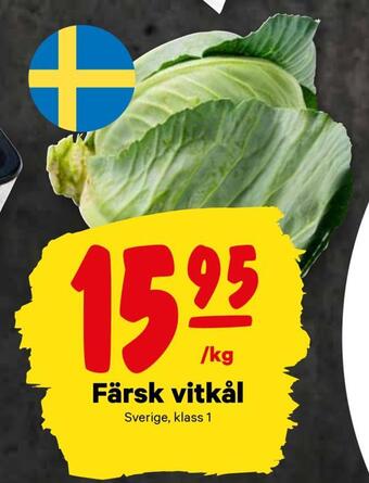 City Gross Färsk vitkål erbjuda