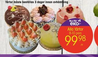 EKO Alla tårtor erbjuda