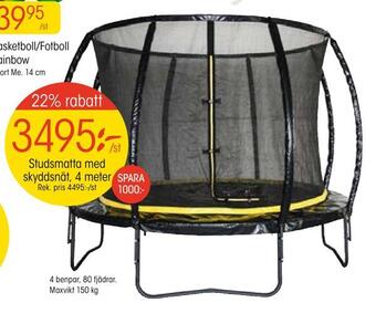 EKO Studsmatta med skyddsnät, 4 meter erbjuda