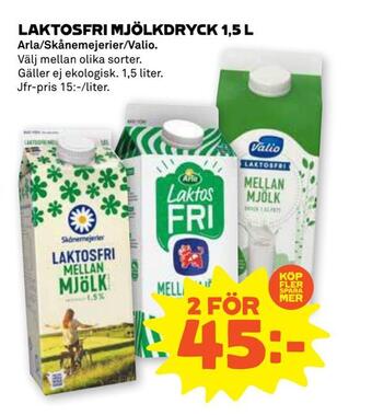 Stora Coop Laktosfri mjölkdryck 1,5 l erbjuda