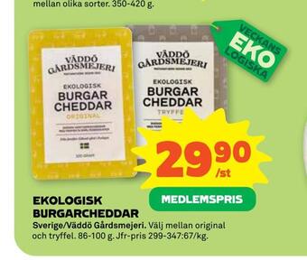 Stora Coop Ekologisk burgarcheddar erbjuda