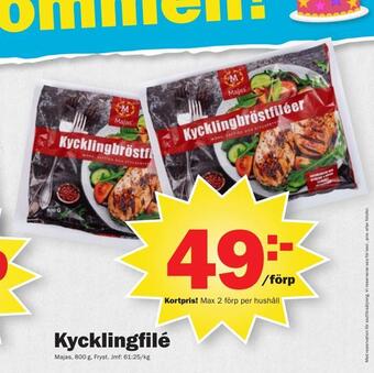 Pekås Kycklingfilé erbjuda