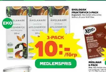 Stora Coop Ekologisk fruktdryck 3-pack erbjuda