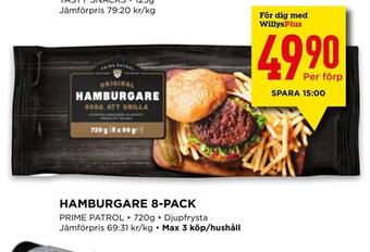 Willys Hamburgare 8-pack erbjuda