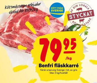 City Gross Benfri fläskkarré erbjuda