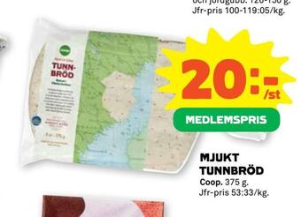 Coop Forum Mjukt tunnbröd erbjuda