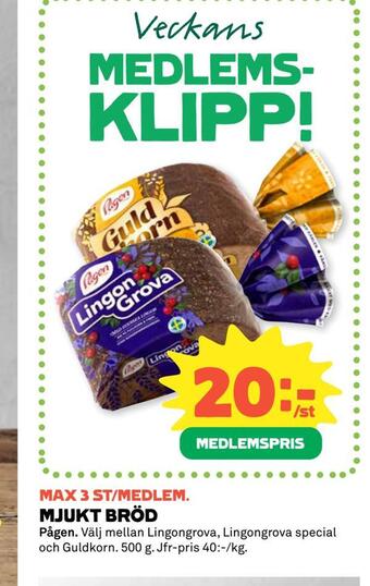 Coop Mjukt bröd erbjuda