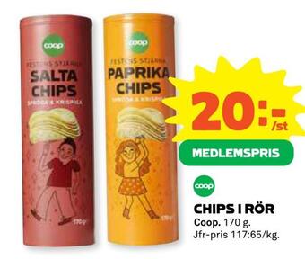 Coop Chips i rör erbjuda