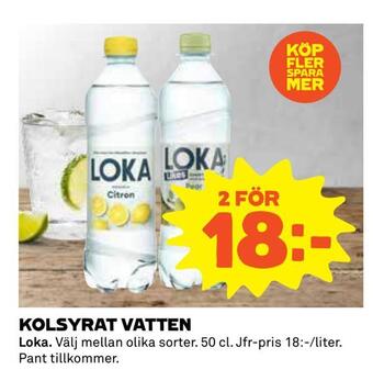 Coop Kolsyrat vatten erbjuda