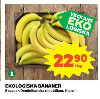 Coop Ekologiska bananer erbjuda