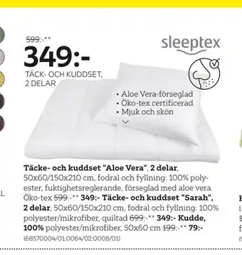 XXXLutz Täck- och kuddset, 2 delar erbjuda
