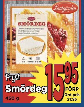 Supergrossen Fryst smördeg erbjuda