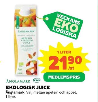 Coop Ekologisk juice erbjuda