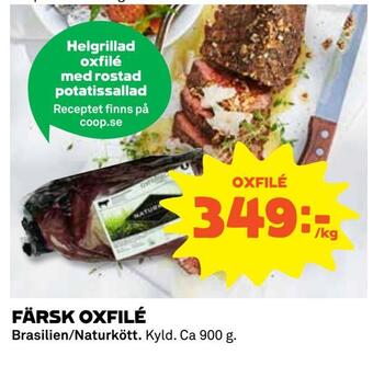 Coop Färsk oxfilé erbjuda