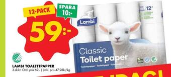 ÖoB Lambi toalettpapper erbjuda