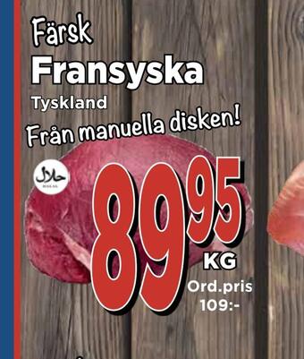Supergrossen Färsk fransyska erbjuda