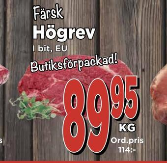 Supergrossen Färsk högrev erbjuda