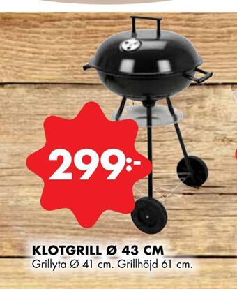 ÖoB Klotgrill ø 43 cm erbjuda