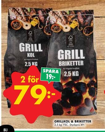 ÖoB Grillkol & briketter erbjuda