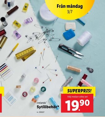 Lidl crelando Sytillbehör erbjuda