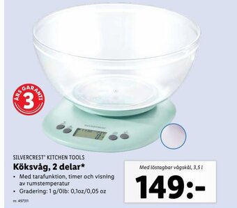 Lidl SILVERCREST KITCHEN TOOLS Köksvåg, 2 delar* erbjuda