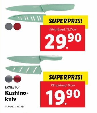 Lidl ERNESTO Kushino-kniv erbjuda
