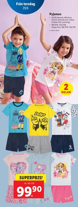 Lidl Pyjamas erbjuda