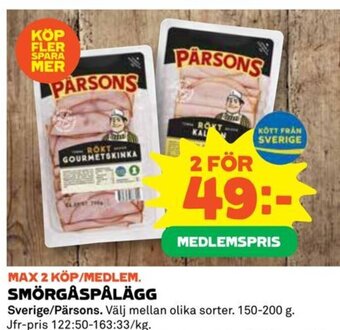 Coop Daglivs SMÖRGÅSPÅLÄGG erbjuda