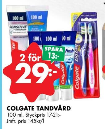 ÖoB Colgate tandvård erbjuda