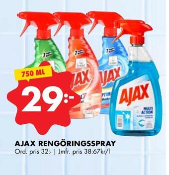ÖoB Ajax rengöringsspray erbjuda