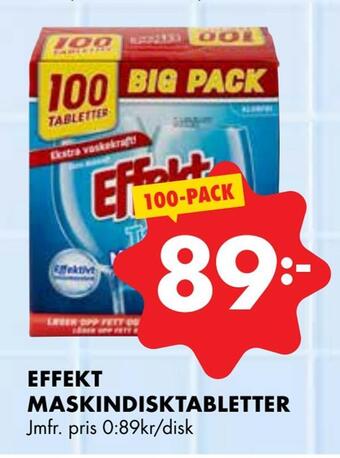 ÖoB Effekt maskindisktabletter erbjuda