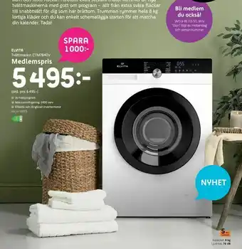 Elon Tvättmaskin CTM7840V erbjuda