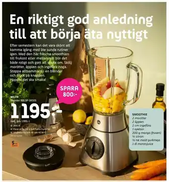 Elon Blender BBLSP-1800S erbjuda