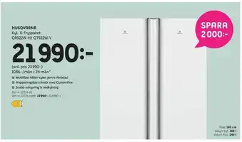 Elon Husqvarna Kyl- & Fryspaket QR922W-H/ QT922W-V erbjuda