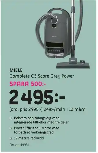Miele Complete C3 Score Grey Power