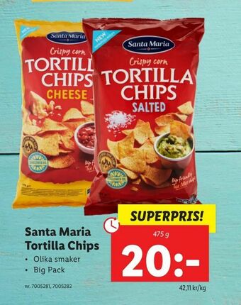 Lidl Santa Maria Tortilla Chips erbjuda
