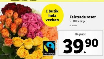 Lidl Fairtrade rosor erbjuda