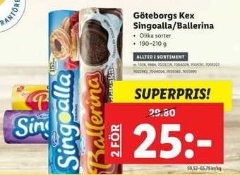 Lidl Göteborgs Kex Singoalla/Ballerina erbjuda