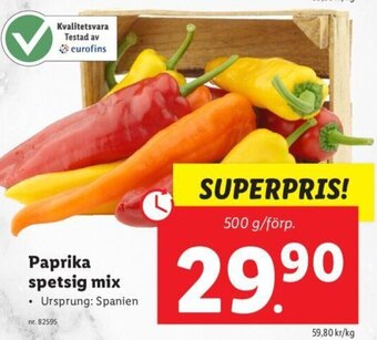 Lidl Paprika spetsig mix erbjuda