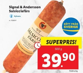 Lidl Signal & Andersson Salsicciafärs erbjuda
