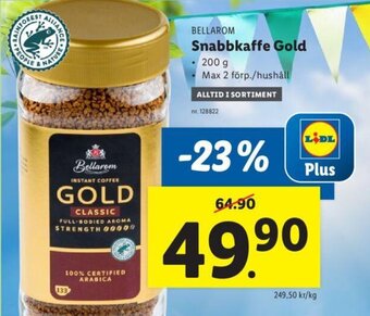 Lidl BELLAROM Snabbkaffe Gold erbjuda