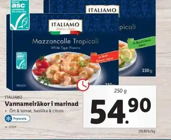 Lidl ITALIAMO Vannameiräkor i marinad erbjuda