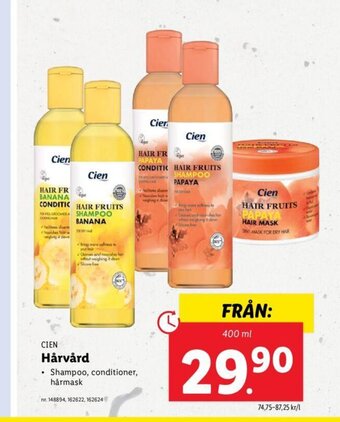Lidl CIEN Hårvård erbjuda