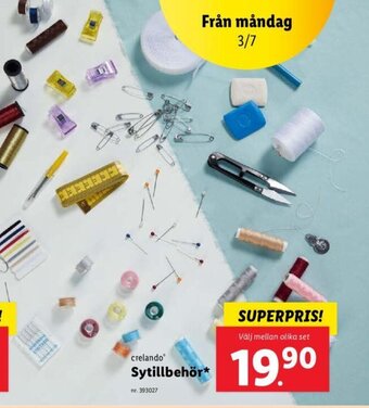 Lidl crelando Sytillbehör* erbjuda