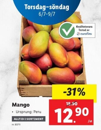 Lidl Mango erbjuda
