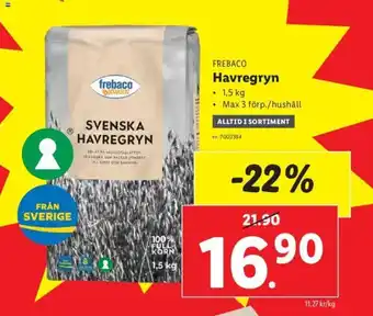 Lidl FREBACO Havregryn erbjuda