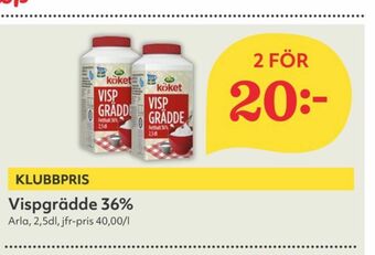 Hemköp Arla Köket Vispgrädde erbjuda