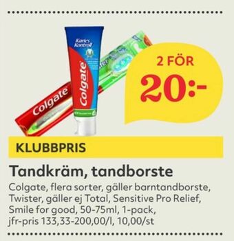 Hemköp Colgate Tandborste erbjuda