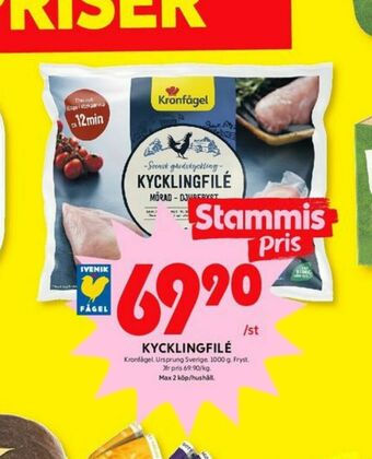 ICA Kvantum Kronfågel Kycklingfilé erbjuda